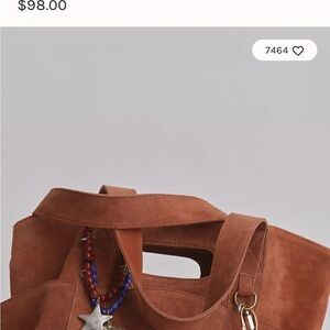 Free People Tan Suede Tote Bag